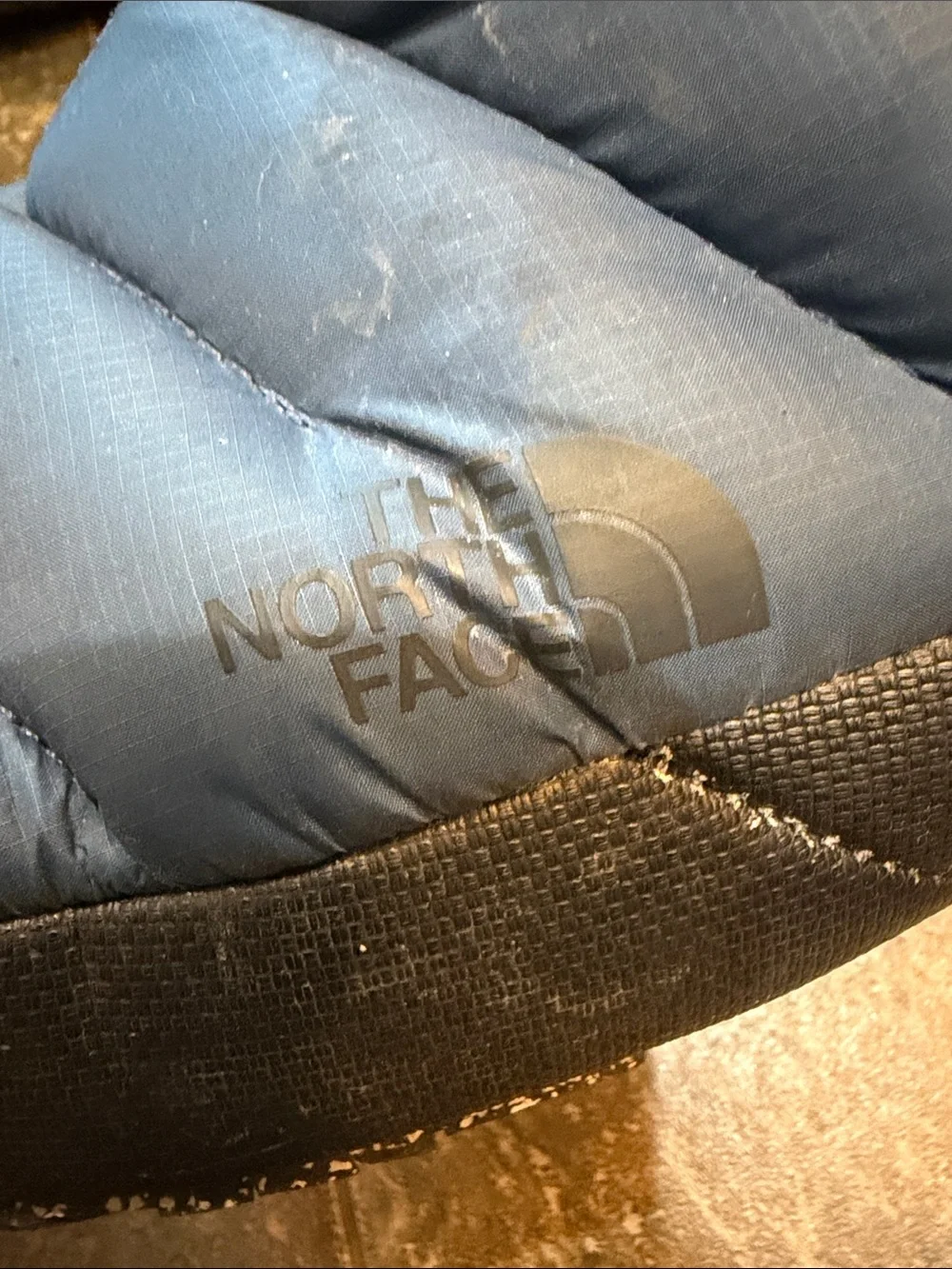 The North Face Men's Navy Quilted Slip-On Puffer Clogs
